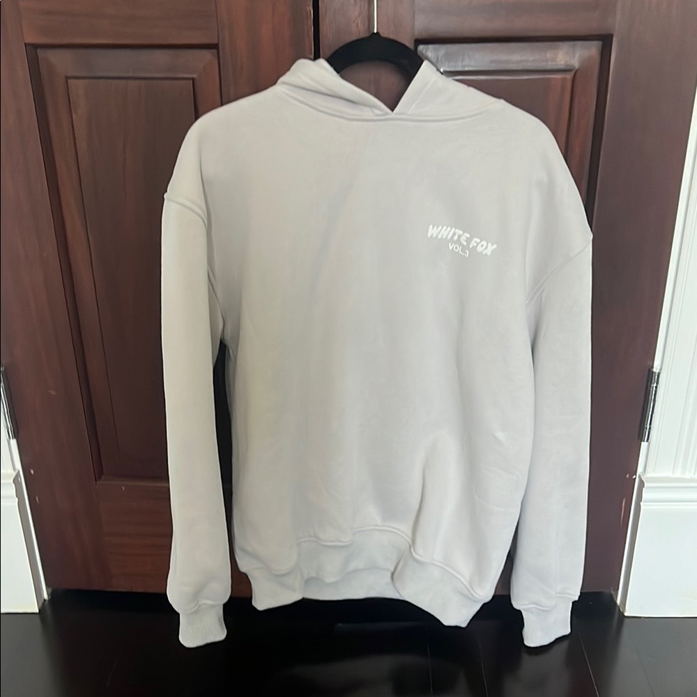 White Fox grey hoodie size XS/S